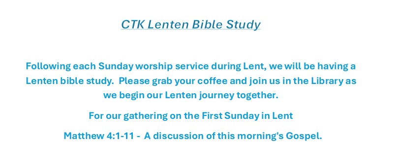 Lenten Bible Study Lenten Bible Study