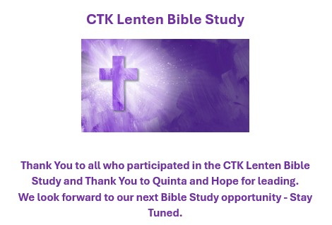 Lenten Bible Study Ended Lenten Bible Study Ended